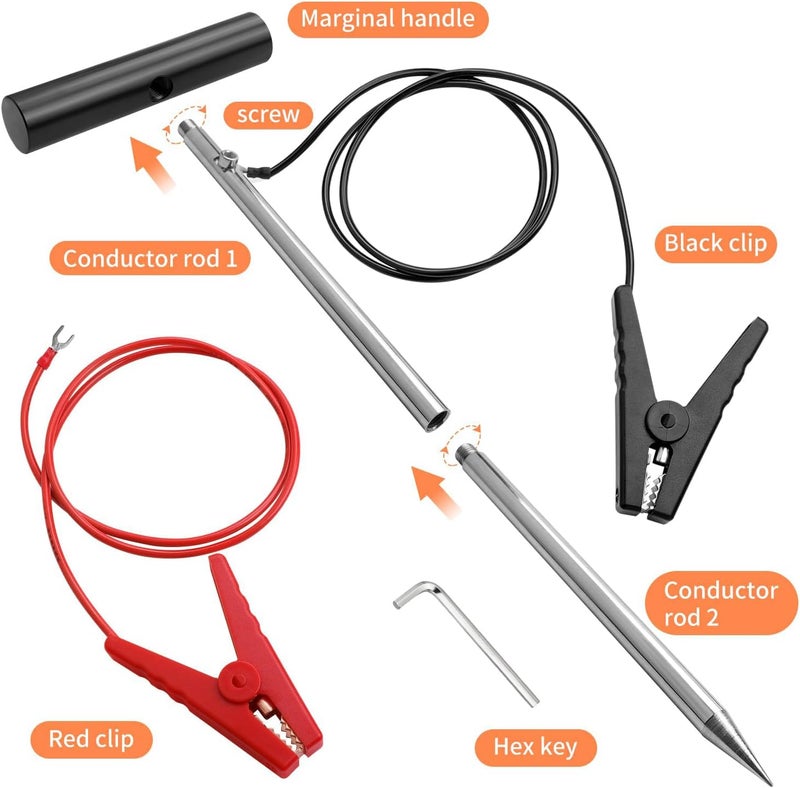 YSLDSKER Electric Fence Wire Grounding Rod, Connect Electric Fence Charger Solar Powered, Solar Electric Fence Lead Wire with Alligator Clip, for Generator Electric Fence - Image 2